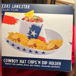 NWOT Cowboy Hat Chips 'N Dip Holder
